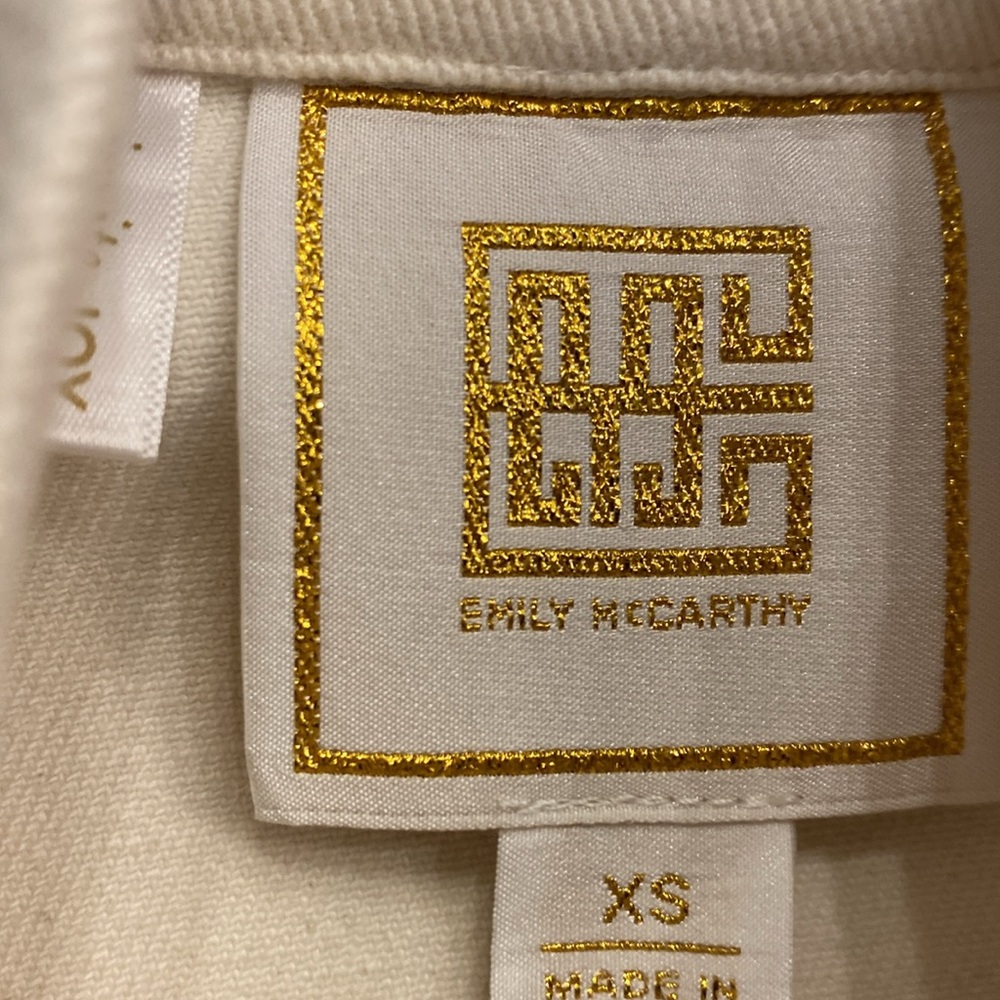 Emily McCarthy Mia Moto white denim jacket - Picture 3 of 6